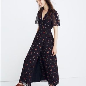 Madewell Tulip Sleeve Maxi Dress size 8